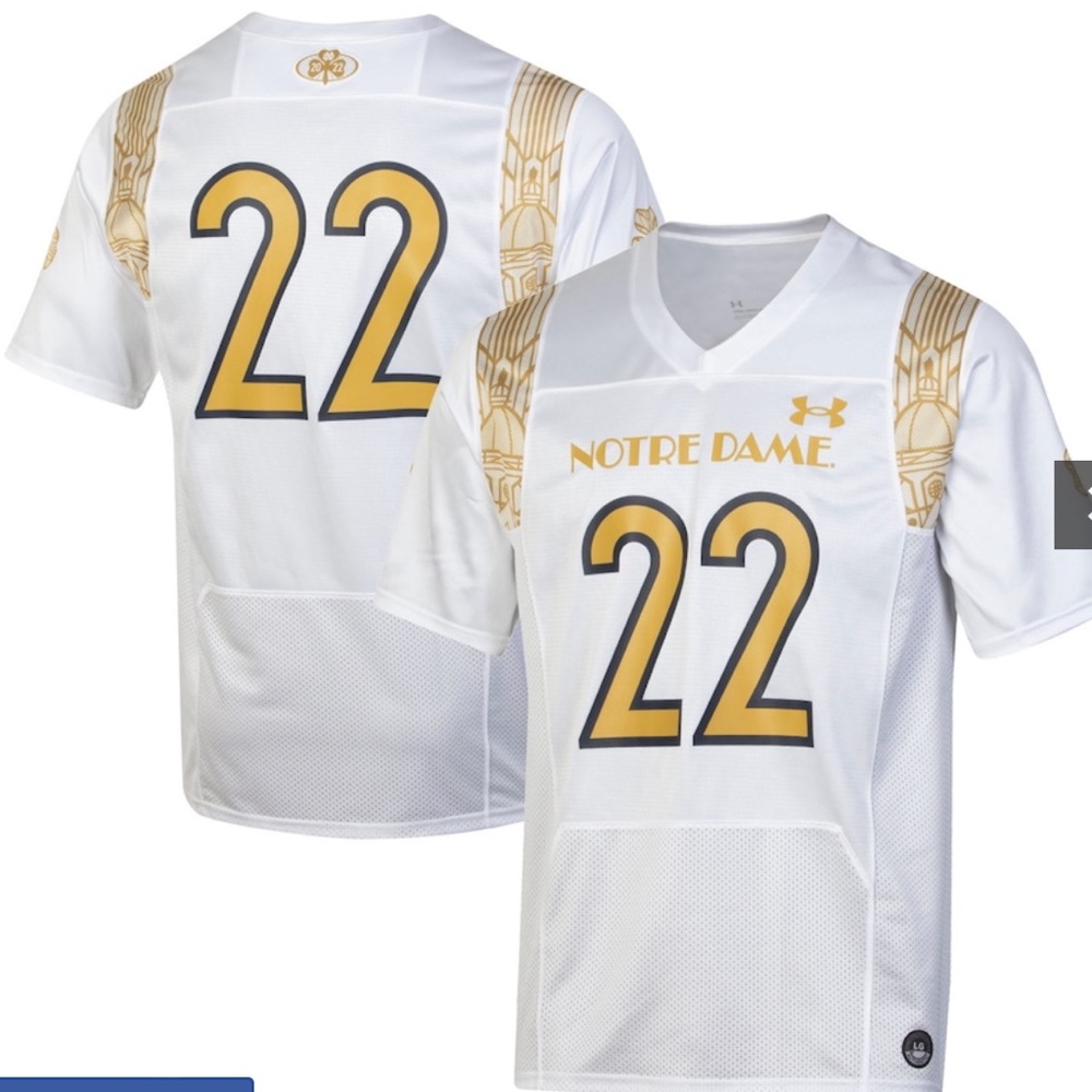 Men’s ND Under Armour Shamrock Series 2022 Replica Jersey (Large)